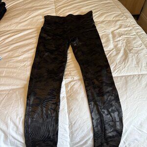 SPANX Black on Black Camo Leggings